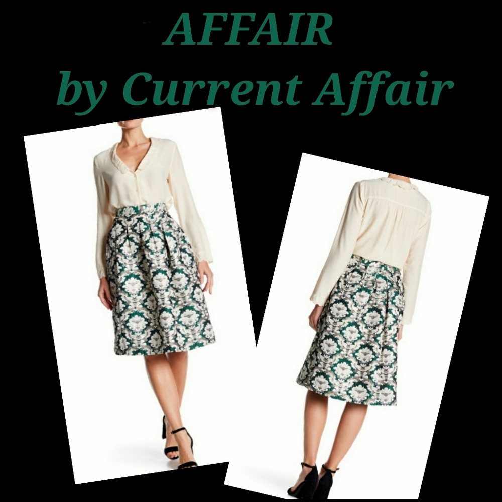 🌟2/$30🌟AFFAIR by Current Affair A-Line Midi Skirt.